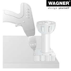 Wagner Küchenfuß/Möbelfuß KÜCHEN VERSTELLFUSS - Kunststoff, schwarz, Ø 80 x 150-170 mm, Anschraubplatte Ø 12040200