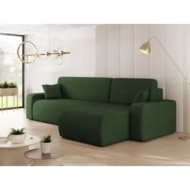 Mirjan24 Ecksofa Grün, Textil, 5-Sitzer, L-Form 244x145 cm, Wohnzimmer, Sofas - Couches, Wohnlandschaften, Ecksofas
