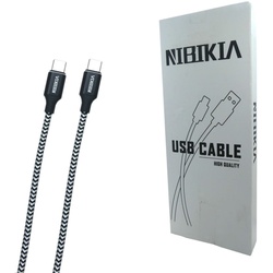 Nibikia USB C auf USB C Kabel 2er Packung 3 Meter Stromversorgung Datenübertr...