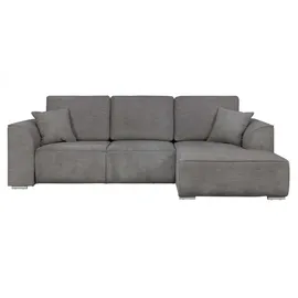 OTTO home Ecksofa OTTO HOME "BEATRICE optionale Schlafsofa mit Bettkasten, B/T/H: 265/170/86 cm", grau (mittelgrau), B:265cm H:86cm T:170cm, 100% Polyester, Sofas, Ecksofa, L-Form, wahlweise auch mit Bettfunktion und Bettkasten