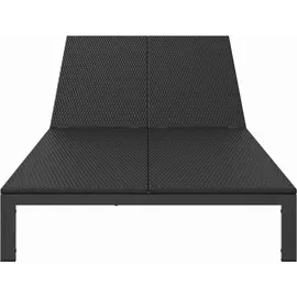 vidaXL Sonnenliege 206 x 62,5 x 74 cm Schwarz