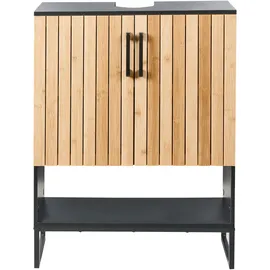 Beliani Waschbeckenunterschrank 60 x 80 x 30 cm Beige
