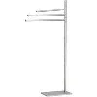 Relaxdays Handtuchständer, 3-armig, freistehend, HxBxT: 83x34x14cm, Edelstahl, Handtuchhalter ohne