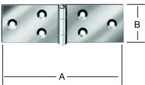 VORMANN Möbel-Tischband L 100mm,B 32mm Stahl verzinkt
