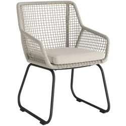 Geflechtsessel Alden eisengrau / beige