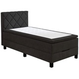 SUN GARDEN Boxspringbett Jeff schwarz - Stoff