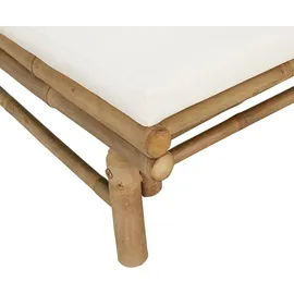 vidaXL Garten-Lounge-Set 3-tlg. Creme Bambus braun