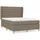 vidaXL Boxspringbett mit Matratze Taupe 140x200 cm Stoff