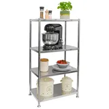 shelfr Schwerlastregal Edelstahl 61x36x113 grau