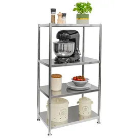 shelfr Schwerlastregal Edelstahl 61x36x113 grau