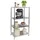 shelfr Schwerlastregal Edelstahl 61x36x113 grau