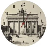 Speecheese Wanduhr Berlin Souvenir Brandenburger Tor Wanduhr aus MDF
