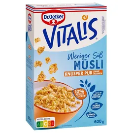 Dr. Oetker Vitalis Knusper Pur weniger süß Müsli 600,0 g, 1 St.