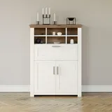 Set One by Musterring Highboard »York«, Typ 15, mit Holztüren und Klappe, Beleuchtung optional, Breite 105 cm
