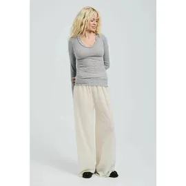 seamless basic Funktionstop SEAMLESS BASIC "Seamless Basic Top Cotton", Damen, Gr. S/M, grau melange, Obermaterial: 100% Baumwolle, Tops