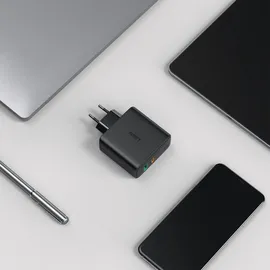 Aukey USB-C Ladegerät mit Dynamic Detect & GaNFast Tech, USB-Ladegerät mit 60W