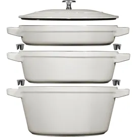Staub Cocotte Kochtopfset 3-tlg. weiß