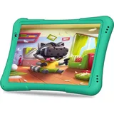 PRITOM 10 Zoll Kinder-Tablet Android 12,4 GB(2+2)+32 GB, Quad-Core, 6000 mAh, WiFi 6, Dual-Kamera, Bluetooth, Kleinkind-Tablet, Grün - Grün