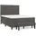 vidaXL Boxspringbett mit Matratze Dunkelgrau 140x200 cm Samt