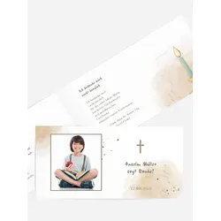 Dankeskarten Konfirmation selbst gestalten mit Spruch und Fotos im Onlinedesigner bei Meine-Kartenmanufaktur.de