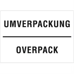 Aufkleber Umverpackung/Overpack, Folie, 148x105 mm, 1000 Stück/Rolle