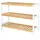 tavora Badezimmerregal mit 3 Ablagefächern, 70 x 26 x 55 cm, Natur/Weiß