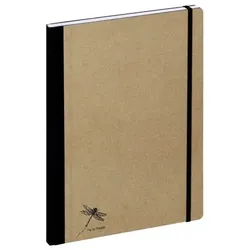 Notizbuch A4 Pur, 192 Seiten, kariert, natur