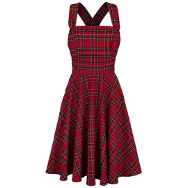 Hell Bunny Irvine Pinafore Dress Latzkleid Rot S