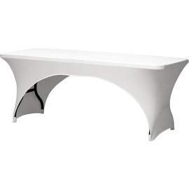 Perel Tischüberzug für Rechteckige Tische Bogenförmig Weiß FP400