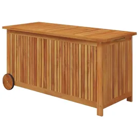 vidaXL Gartentruhe mit Rollen 113 x 50 x 58 cm Braun