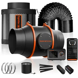 SPIDER FARMER Abluftset mit GGS Controller 350 m3/h