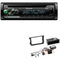 Pioneer DEH-S410DAB 1-DIN CD Digital Autoradio AUX-In USB DAB+ Spotify mit Einbauset für Volkswagen VW Tiguan ab 2007