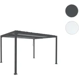 Mendler Alu Pergola HWC-L41, Lamellen-Pavillon Terrassen√oberdachung, stabiles 8cm-Metall-Gestell 3x3m ~ anthrazit