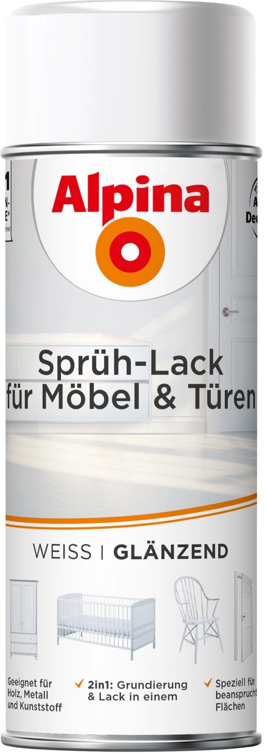 Alpina Sprüh-Lack für Möbel & Türen 400 ml glänzend
