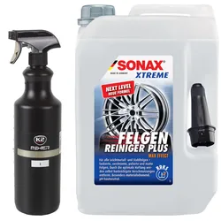 5 Liter Sonax Xtreme Felgenreiniger Plus + Sprühflasche Reinigung Stahl Alu: Sonax: 02305050 K2: D7001
