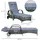 Outsunny Sonnenliege 200 x 73 x 103 cm Blau