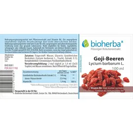 Bioherba Goji-Beeren Tropfen Tinktur 50 ml