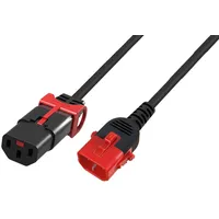 IEC Lock Kaltgeräte Verlängerung verriegelbar 3x1,0 1m sw