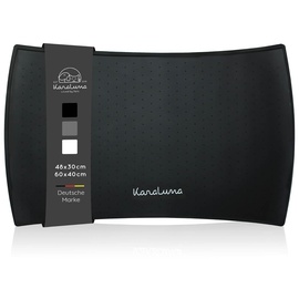 KaraLuna Napfunterlage 60 x 40 cm (Schwarz, Kurvig) Futtermatte Katze Futterunterlage Hund Futternapf Fressnapf Hundenapf Unterlage Kaffeevollautomat Napf Matte Mat Silikonmatte