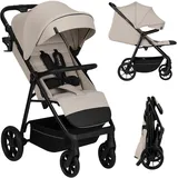 lionelo IVA Buggy bis 22 kg 6 Monaten bis 4 Jahre 360° Räder Volle Stoßdämpfung Verstellbare Rückenlehne höhenverstellbares Verdeck XXL UPF50+ Premium Stoff
