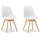 Homestyle4u Esszimmerstuhl Holz Kunststoff gepolstert weiß 2er Set