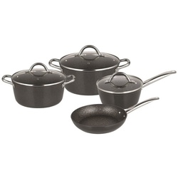 Michelino Topf-Set Kochtopf-Set 7-tlg. EDS-Griffe, Metall (7-tlg) schwarz