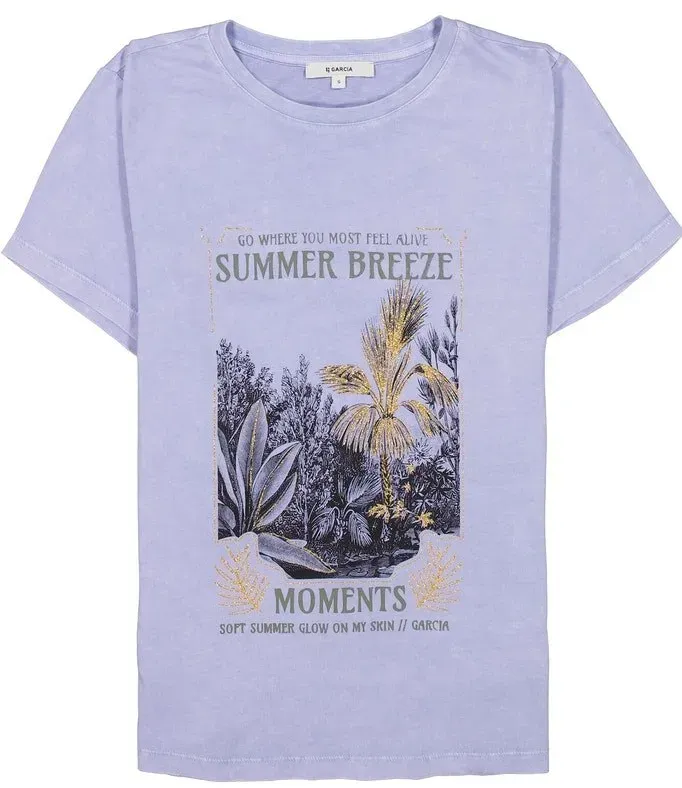 Garcia T-Shirt 2892-lavender grey XL - Farbe:2892-lavender grey$Größe:XL