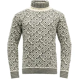 Devold of Norway Svalbard Wool High Neck - Offwhite / Anth. S