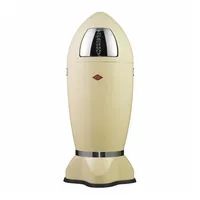 Wesco Mülleimer Spaceboy, Abfallsammler, Abfalleimer, Stahlblech, Mandel, 35 L,
