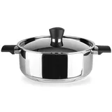 Ibili IBILI-606020-Kasserolle Svea mit Deckel, Edelstahl, 20 cm