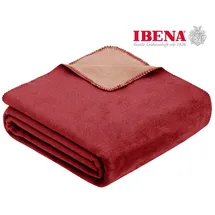 IBENA Doubleface Dublin 150 x 200 cm bordeauxrot/hellbraun