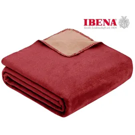 IBENA Doubleface Dublin 150 x 200 cm bordeauxrot/hellbraun