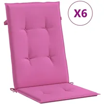 vidaXL Hochlehner-Auflagen 6 Stk. Rosa Stoff