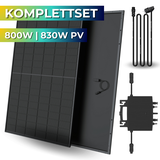 Balkonkraftwerk 800W Komplettset, Full Black Solarmodule Ohne Halterung